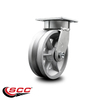 Service Caster 6 Inch Kingpinless V Groove Semi Steel Wheel Swivel Top Plate Caster SCC SCC-KP30S620-VGR